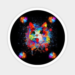 best t-shirt the Cat Cosmic 3D Magnet